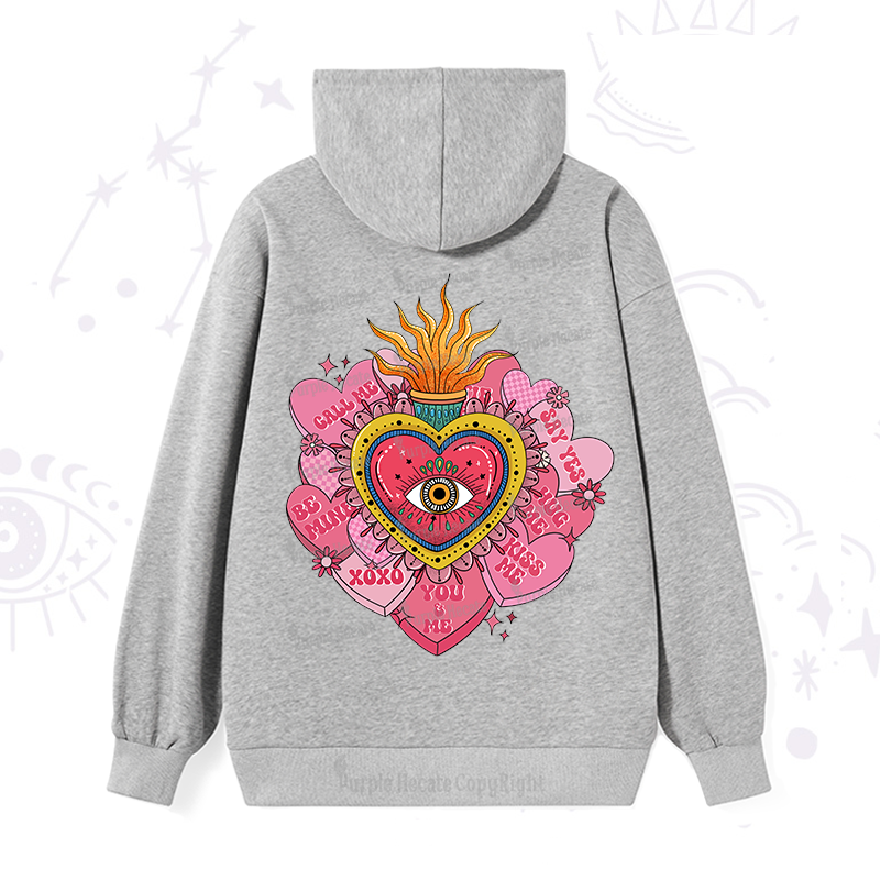Purplehecate The Eye of the Heart Valentine Hoodie