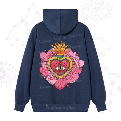 Purplehecate The Eye of the Heart Valentine Hoodie