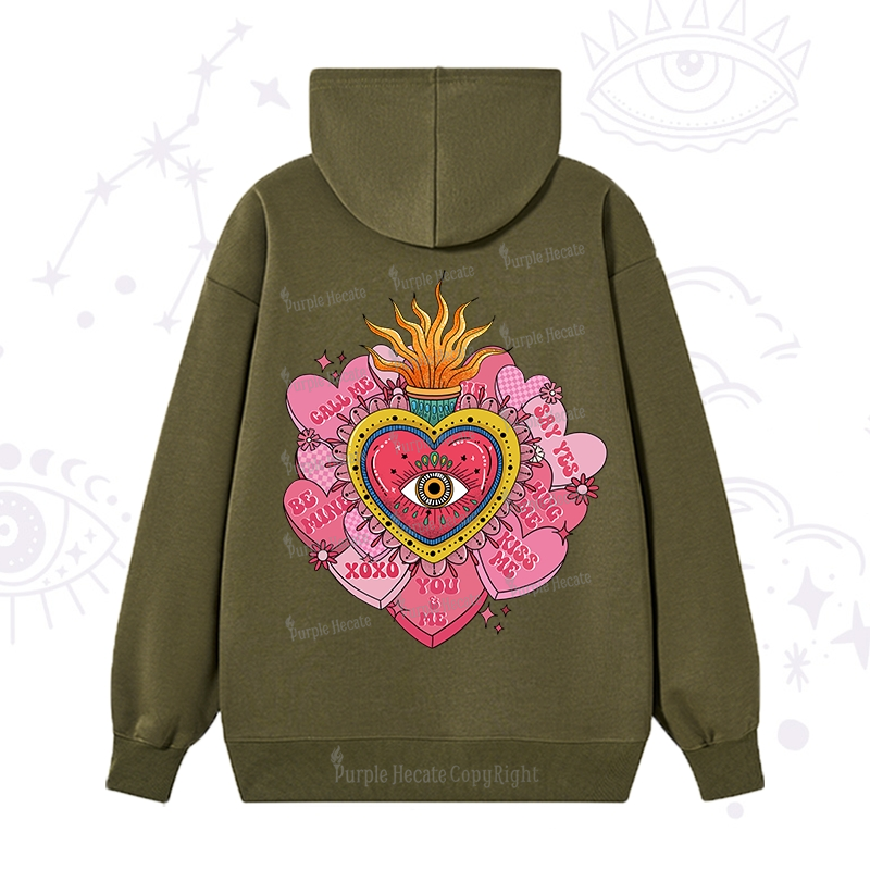 Purplehecate The Eye of the Heart Valentine Hoodie