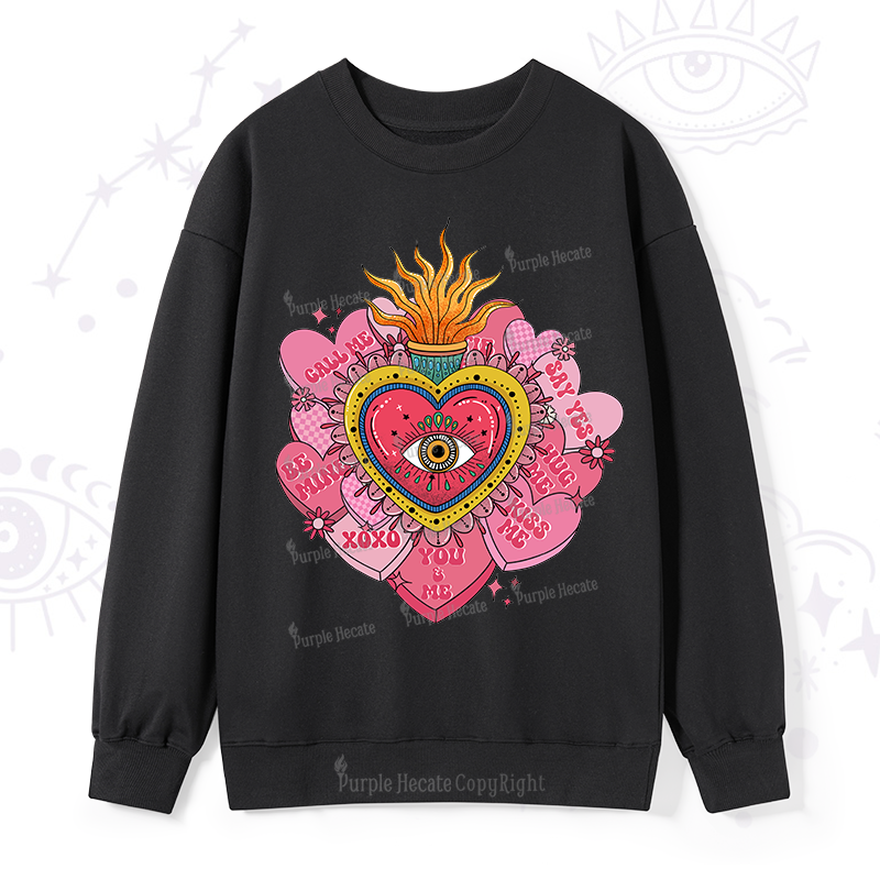 Purplehecate The Eye of the Heart Valentine Sweatshirt