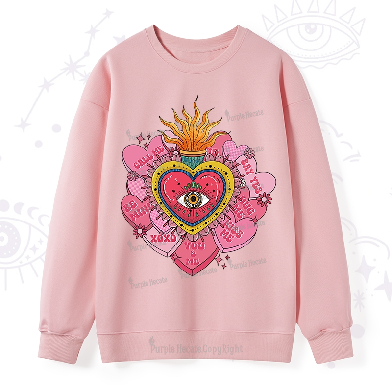 Purplehecate The Eye of the Heart Valentine Sweatshirt