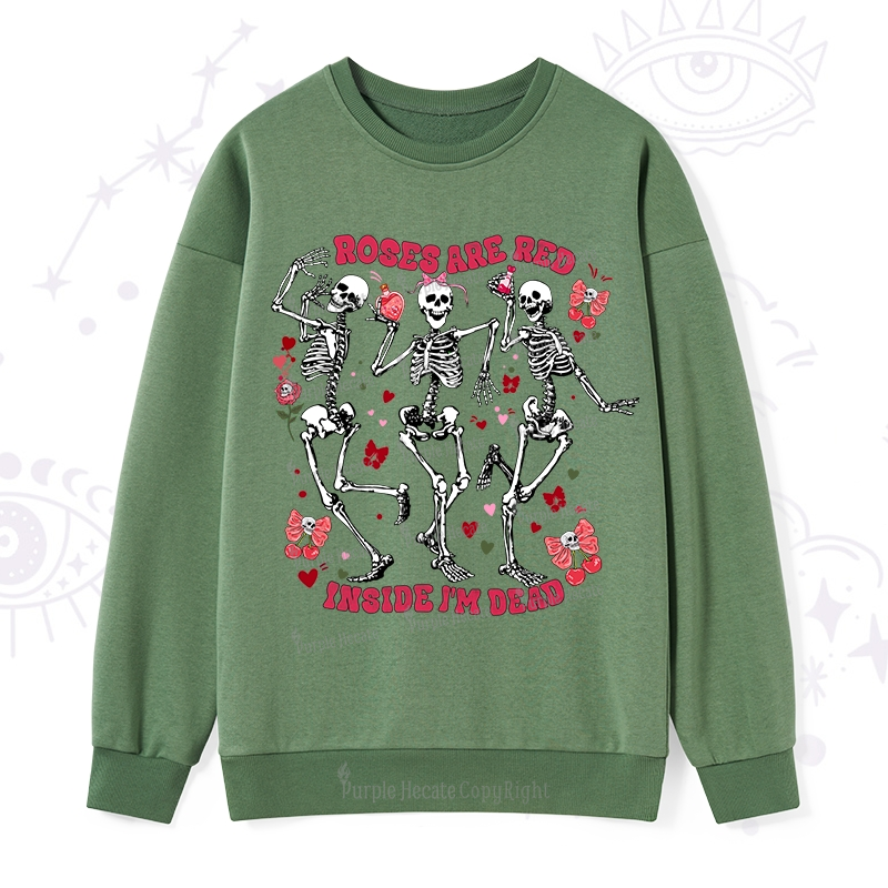 Purplehecate Roses Are Red Valentine Sweatshirt