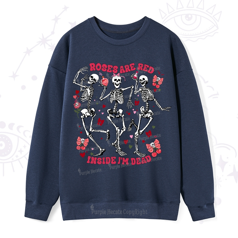 Purplehecate Roses Are Red Valentine Sweatshirt
