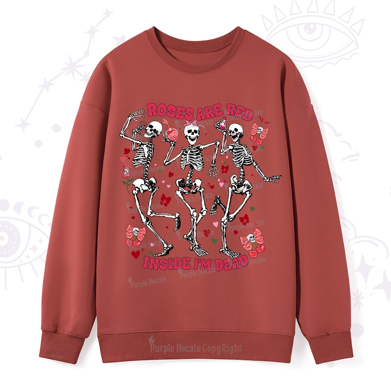 Purplehecate Roses Are Red Valentine Sweatshirt