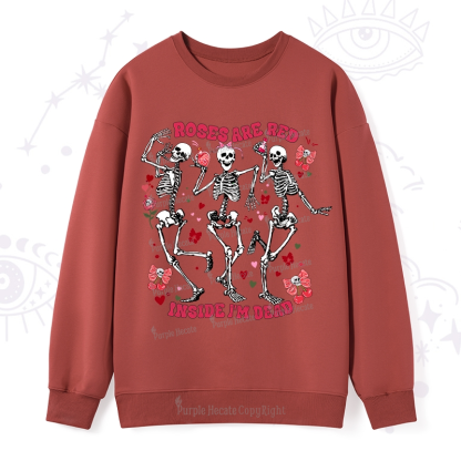 Purplehecate Roses Are Red Valentine Sweatshirt