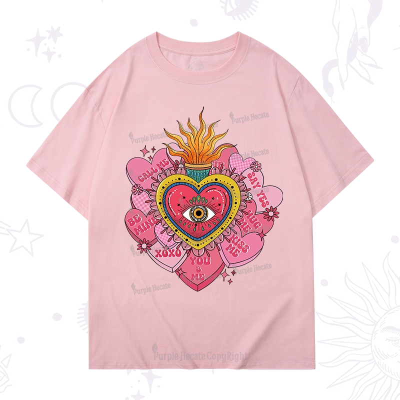 Purplehecate The Eye of the Heart Valentine T-Shirt