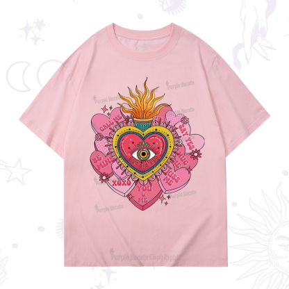 Purplehecate The Eye of the Heart Valentine T-Shirt
