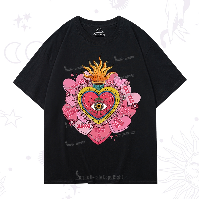 Purplehecate The Eye of the Heart Valentine T-Shirt