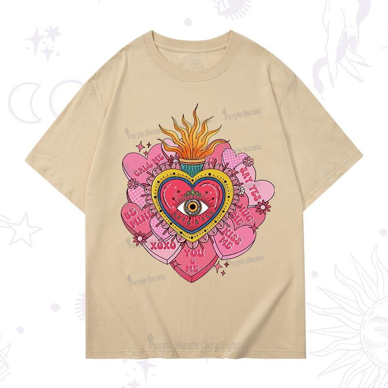 Purplehecate The Eye of the Heart Valentine T-Shirt