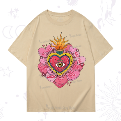 Purplehecate The Eye of the Heart Valentine T-Shirt
