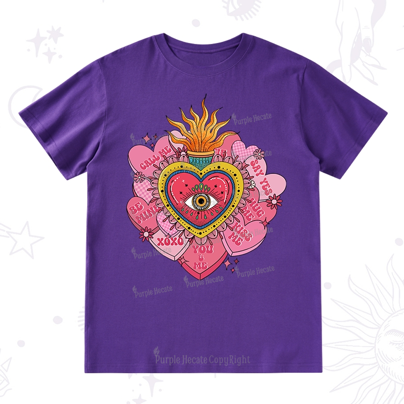 Purplehecate The Eye of the Heart Valentine T-Shirt