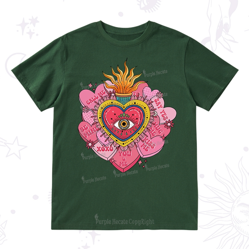Purplehecate The Eye of the Heart Valentine T-Shirt