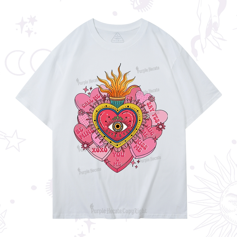 Purplehecate The Eye of the Heart Valentine T-Shirt