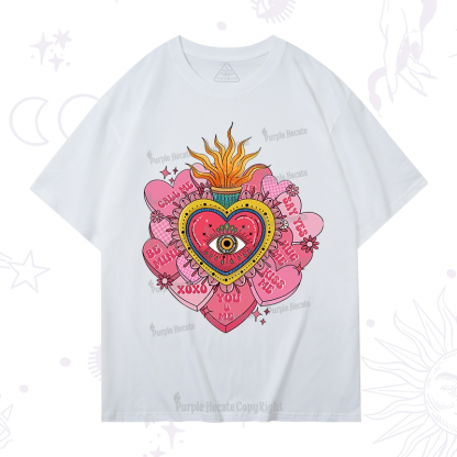 Purplehecate The Eye of the Heart Valentine T-Shirt