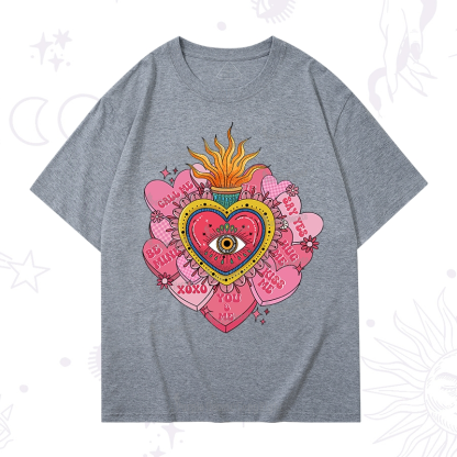 Purplehecate The Eye of the Heart Valentine T-Shirt