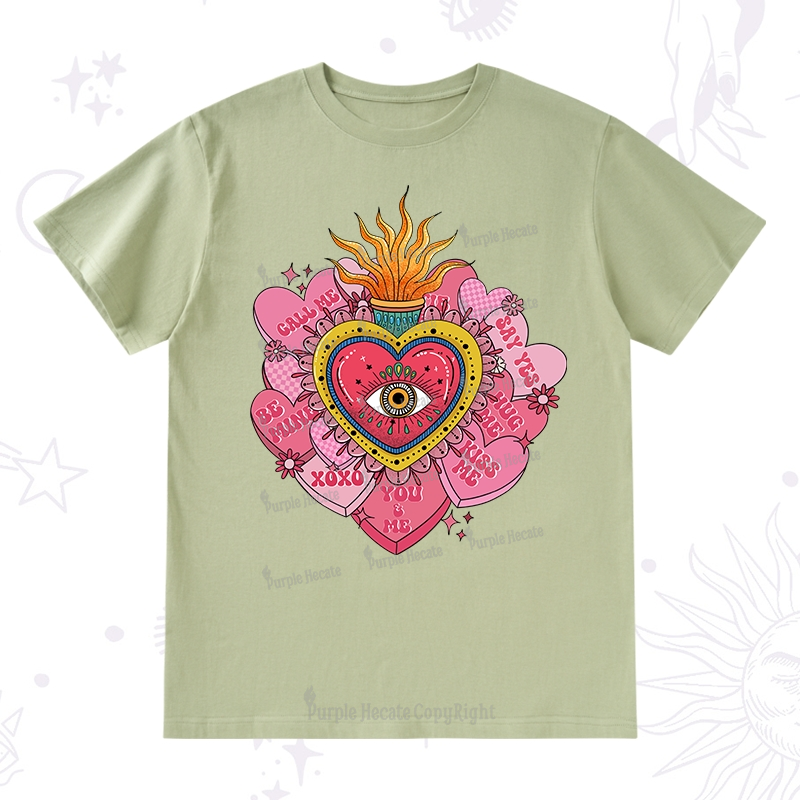 Purplehecate The Eye of the Heart Valentine T-Shirt