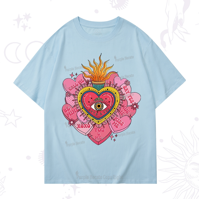 Purplehecate The Eye of the Heart Valentine T-Shirt