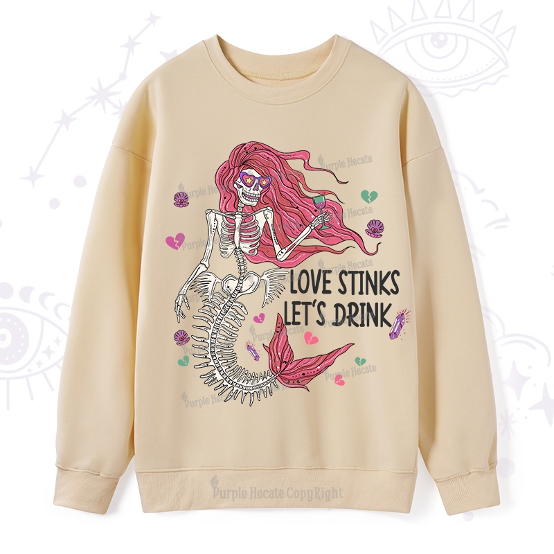 Purplehecate Love Stinks Let's Drink Valentine Sweatshirt