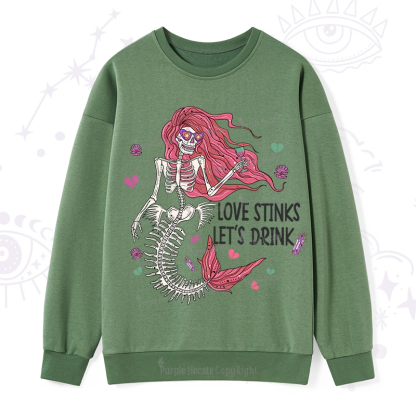 Purplehecate Love Stinks Let's Drink Valentine Sweatshirt