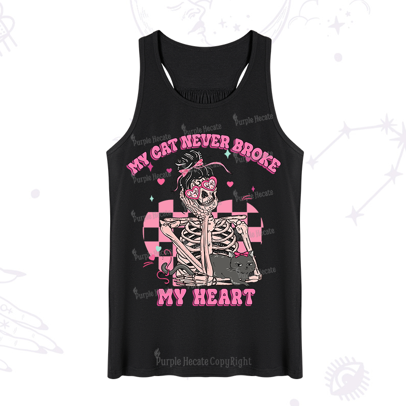 Purplehecate My Cat Never Broke My Heart Valentine Tank