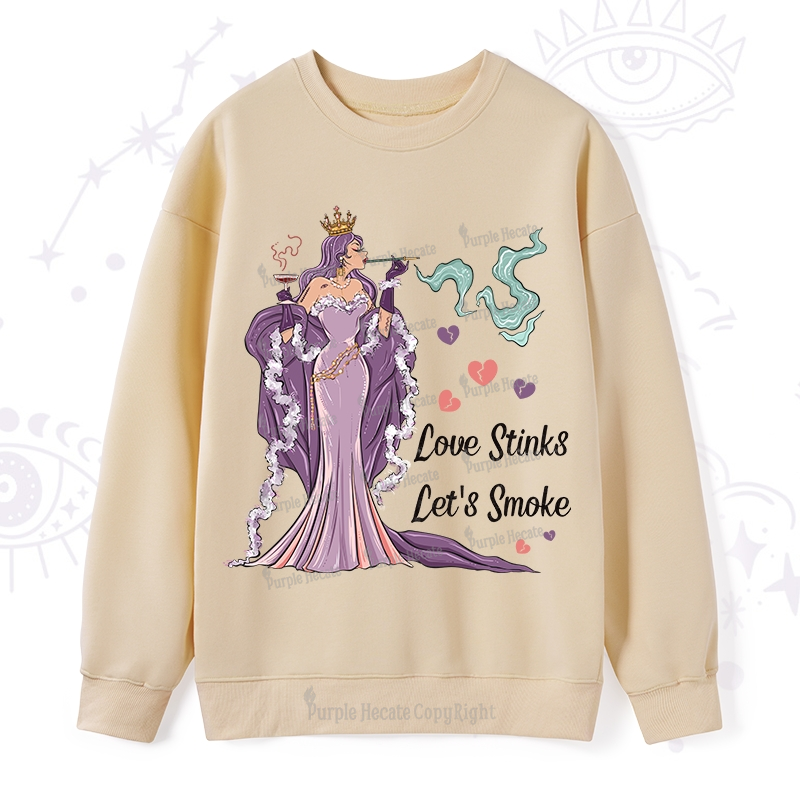 Purplehecate Love Stinks Let's Smoke Valentine Sweatshirt