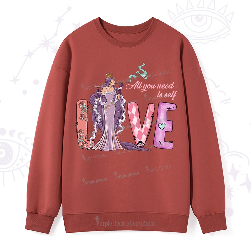 Purplehecate All You Need Is Self Valentine Sweatshirt