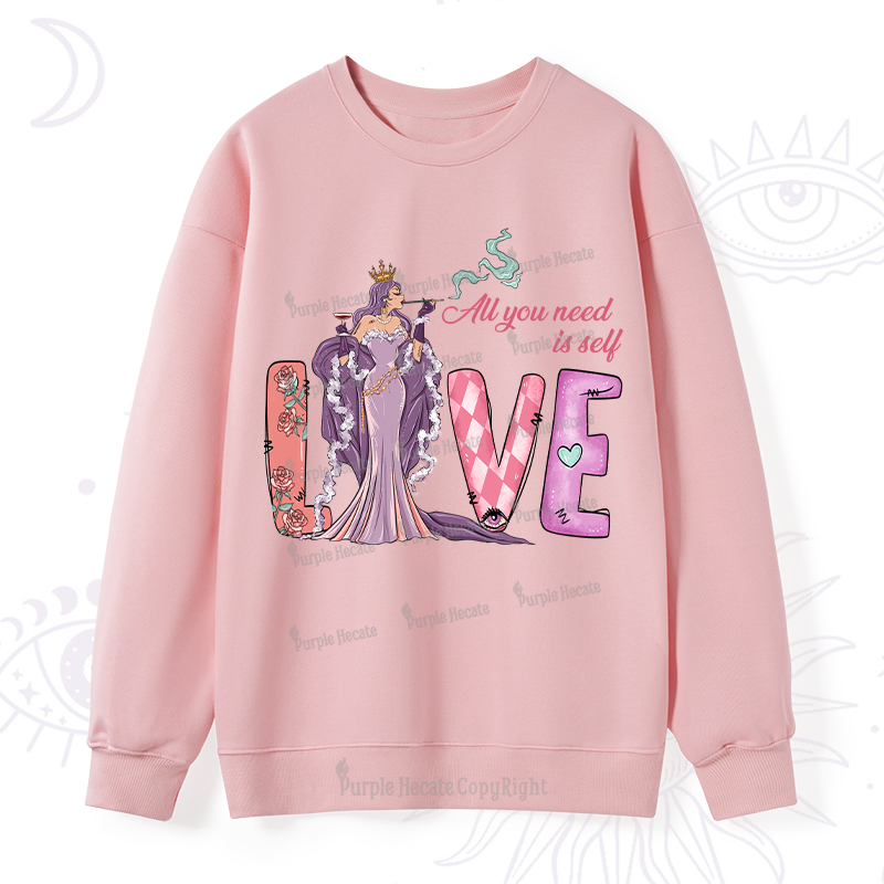 Purplehecate All You Need Is Self Valentine Sweatshirt