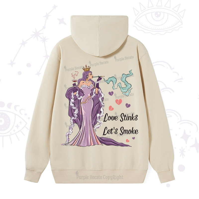 Purplehecate Love Stinks Let's Smoke Valentine Hoodie