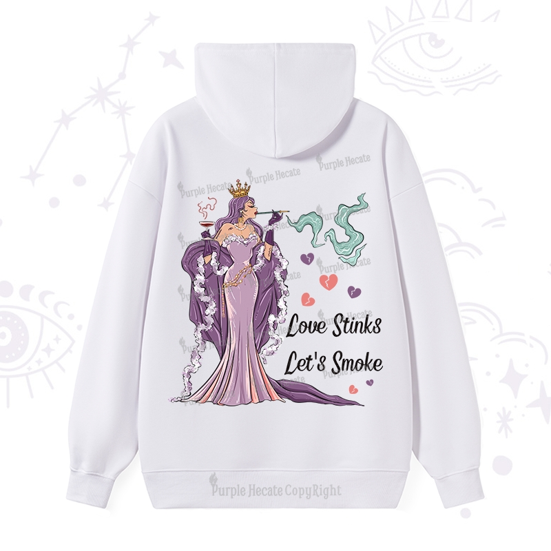 Purplehecate Love Stinks Let's Smoke Valentine Hoodie