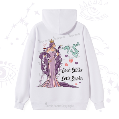 Purplehecate Love Stinks Let's Smoke Valentine Hoodie