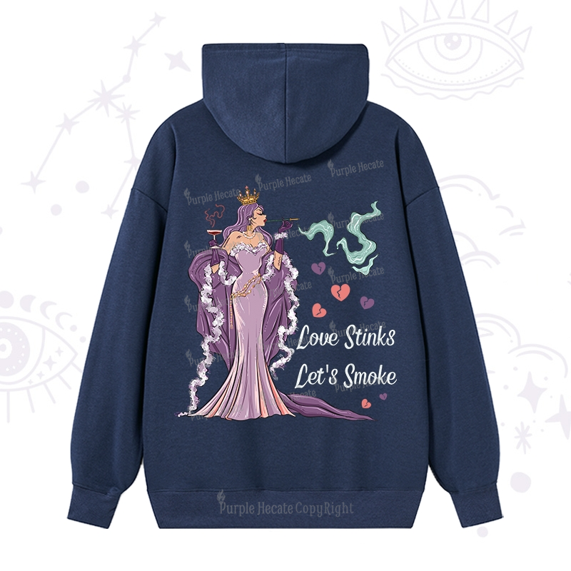 Purplehecate Love Stinks Let's Smoke Valentine Hoodie