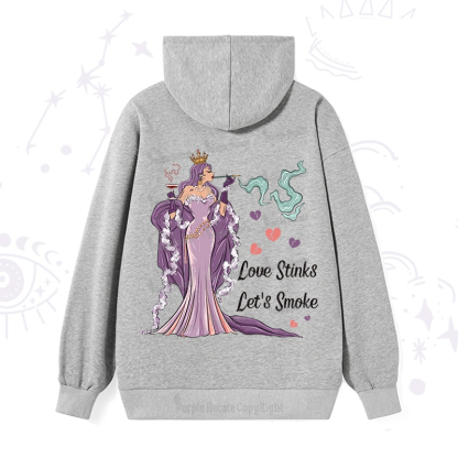 Purplehecate Love Stinks Let's Smoke Valentine Hoodie