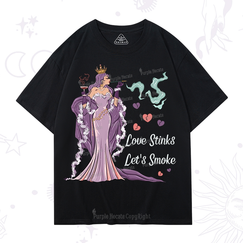 Purplehecate Love Stinks Let's Smoke Valentine T-Shirt