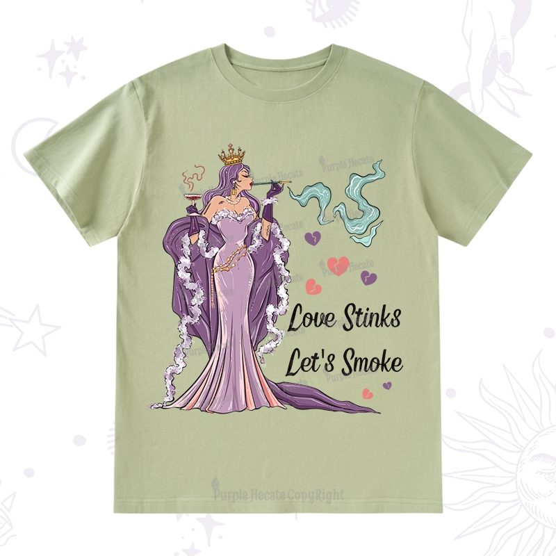 Purplehecate Love Stinks Let's Smoke Valentine T-Shirt