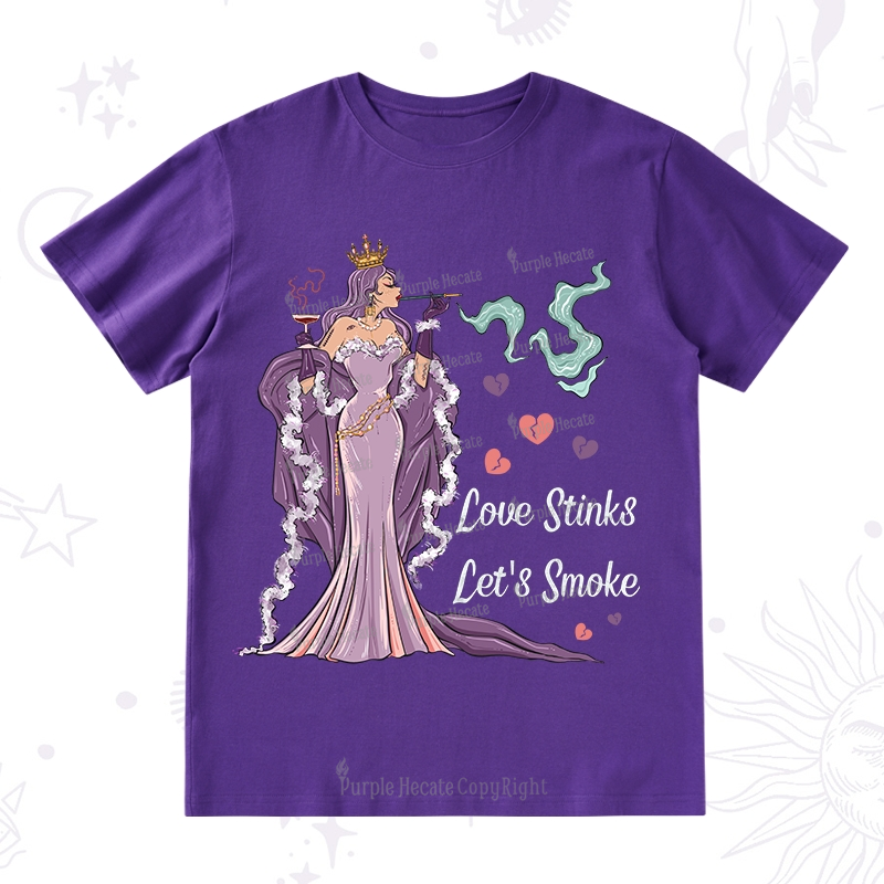 Purplehecate Love Stinks Let's Smoke Valentine T-Shirt