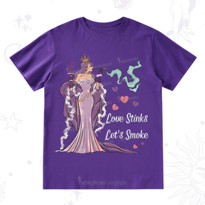 Purplehecate Love Stinks Let's Smoke Valentine T-Shirt