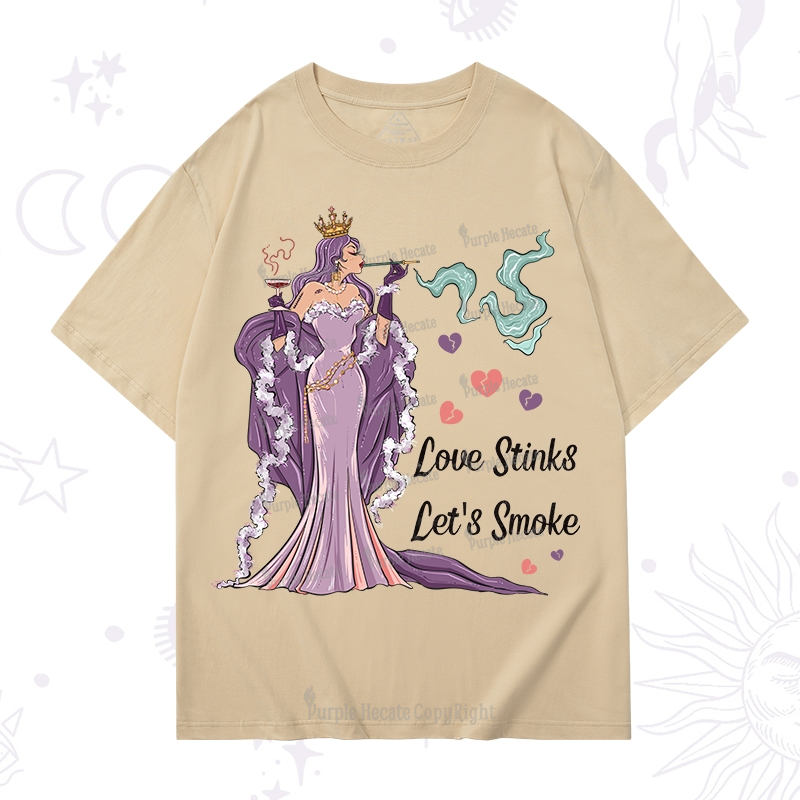 Purplehecate Love Stinks Let's Smoke Valentine T-Shirt