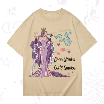 Purplehecate Love Stinks Let's Smoke Valentine T-Shirt