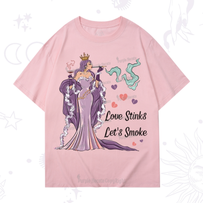 Purplehecate Love Stinks Let's Smoke Valentine T-Shirt