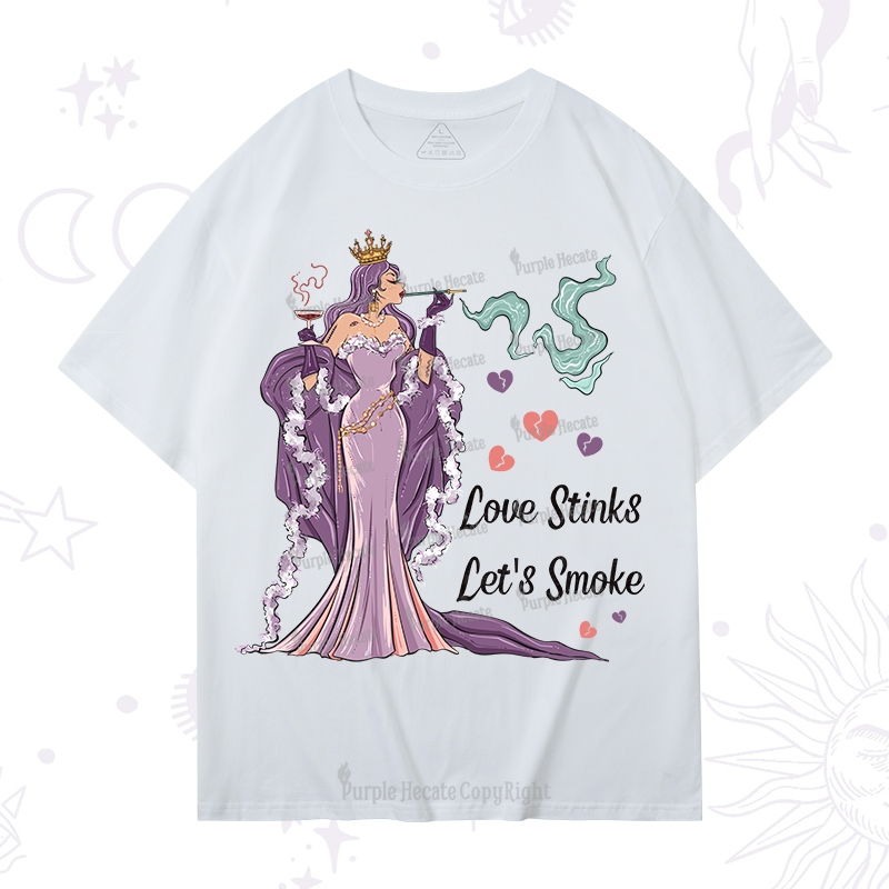 Purplehecate Love Stinks Let's Smoke Valentine T-Shirt