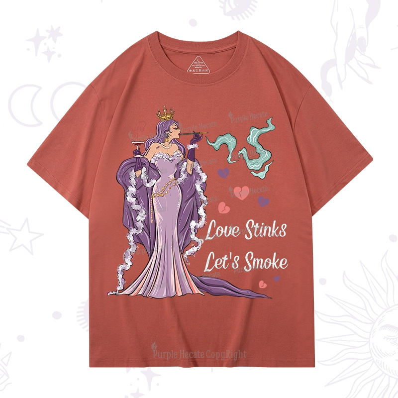 Purplehecate Love Stinks Let's Smoke Valentine T-Shirt