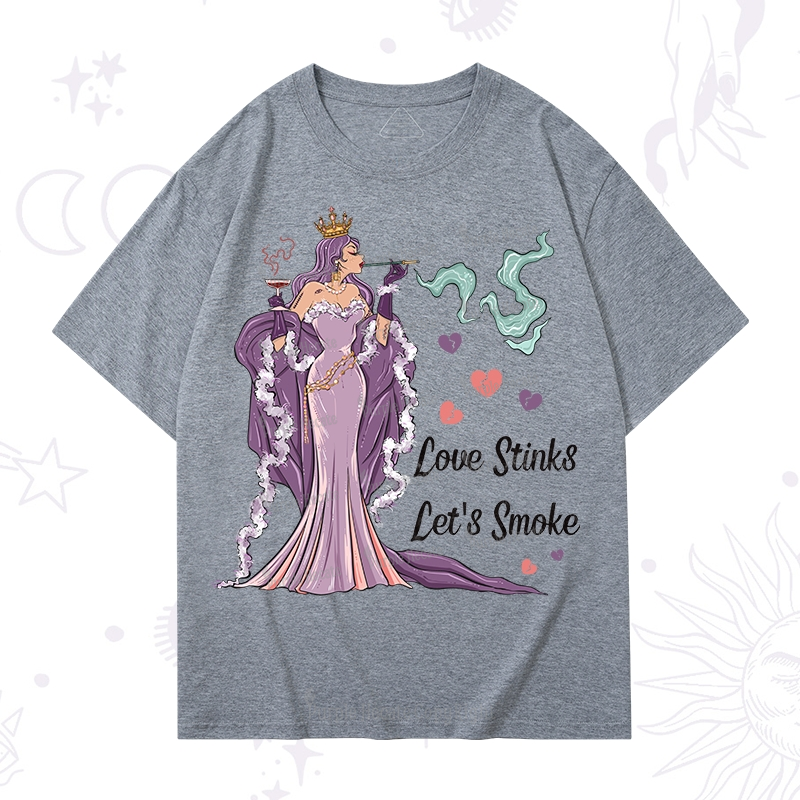 Purplehecate Love Stinks Let's Smoke Valentine T-Shirt