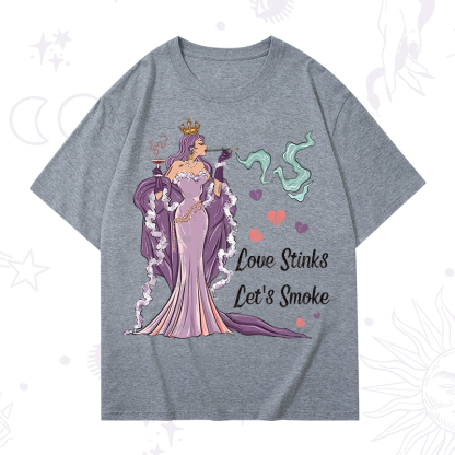 Purplehecate Love Stinks Let's Smoke Valentine T-Shirt