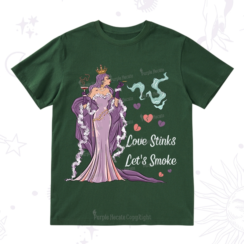 Purplehecate Love Stinks Let's Smoke Valentine T-Shirt