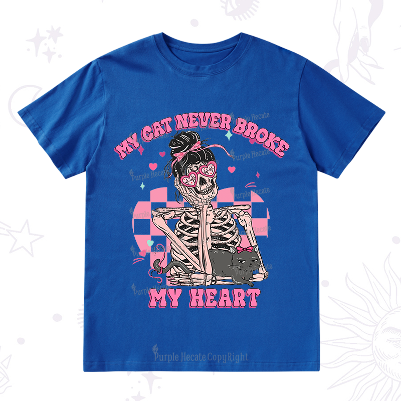 Purplehecate My Cat Never Broke My Heart Valentine T-Shirt