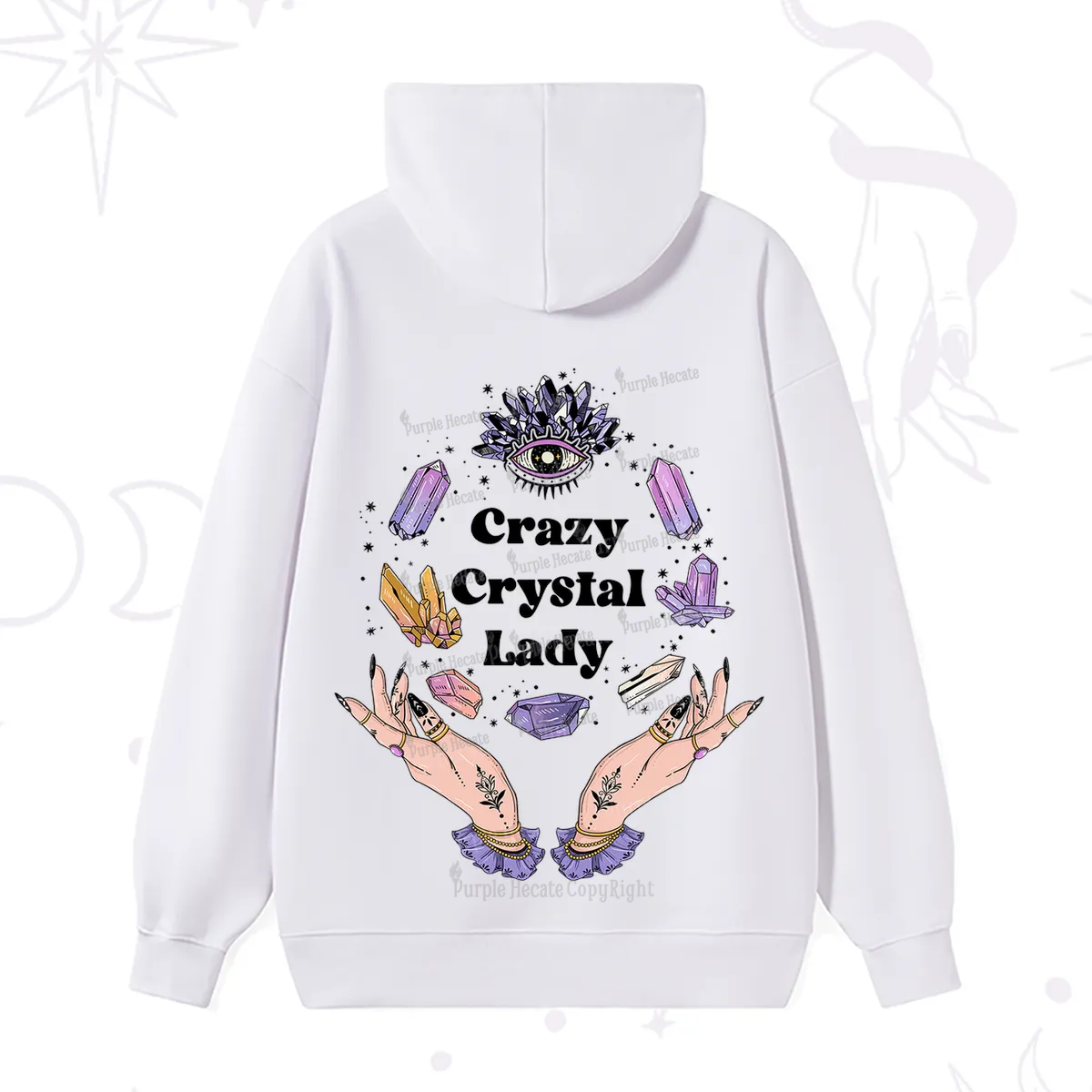 Purplehecate Crazy Crystal Lady Hoodie