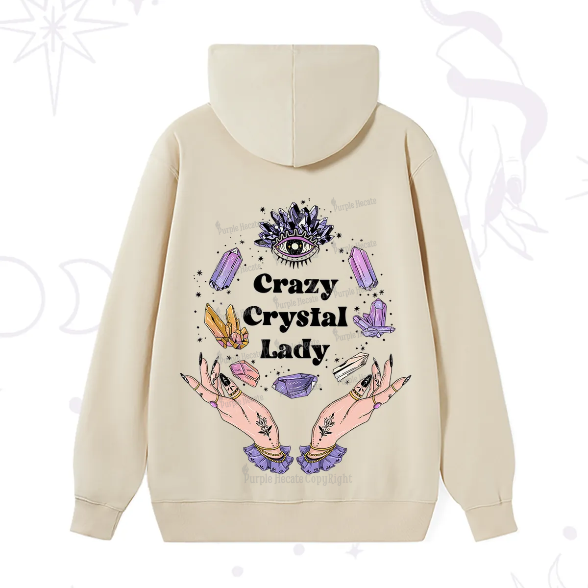 Purplehecate Crazy Crystal Lady Hoodie
