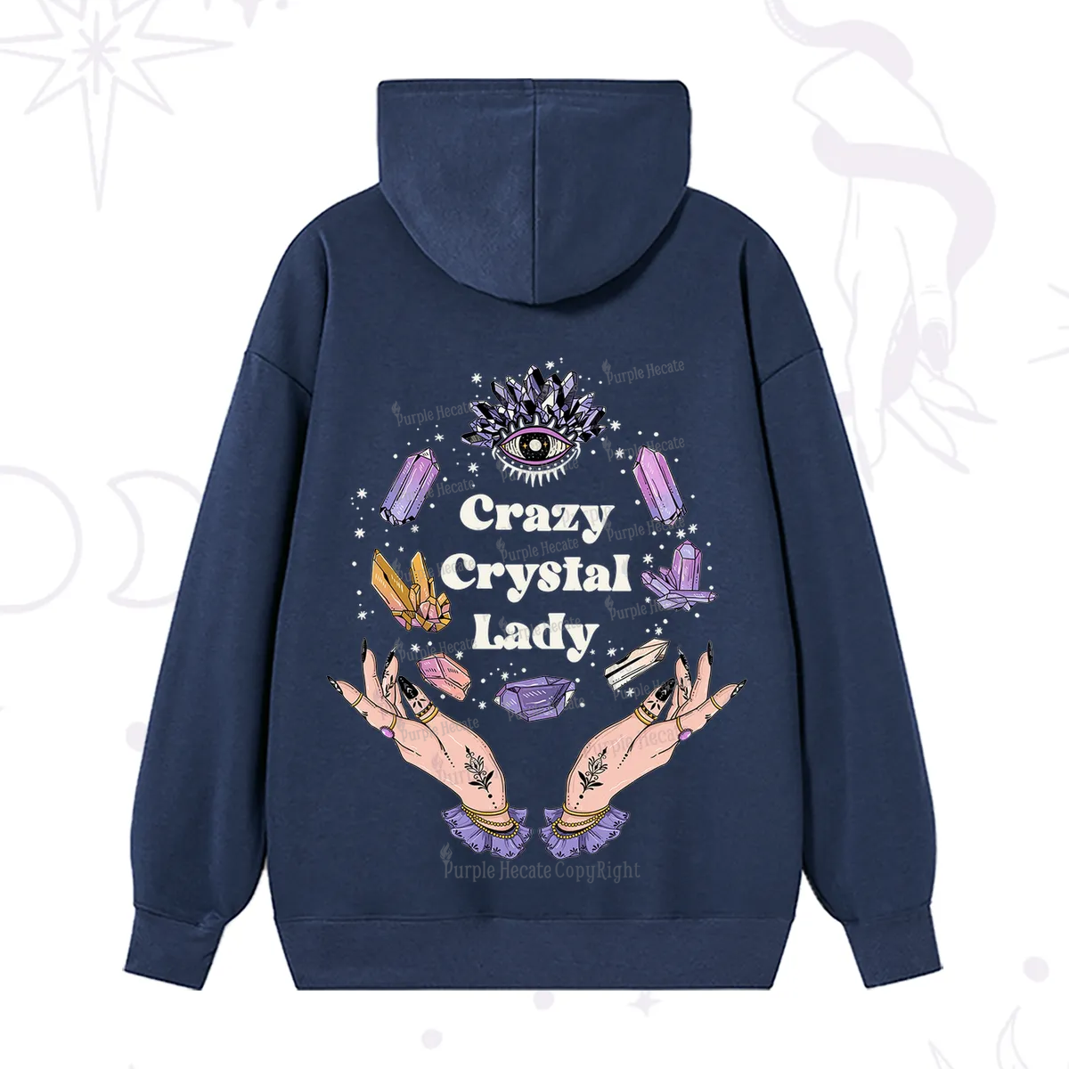 Purplehecate Crazy Crystal Lady Hoodie