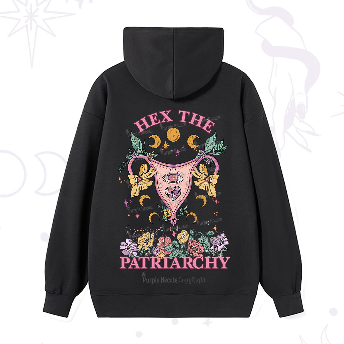 Purplehecate Hex the Patriarchy Feminist Power Hoodie