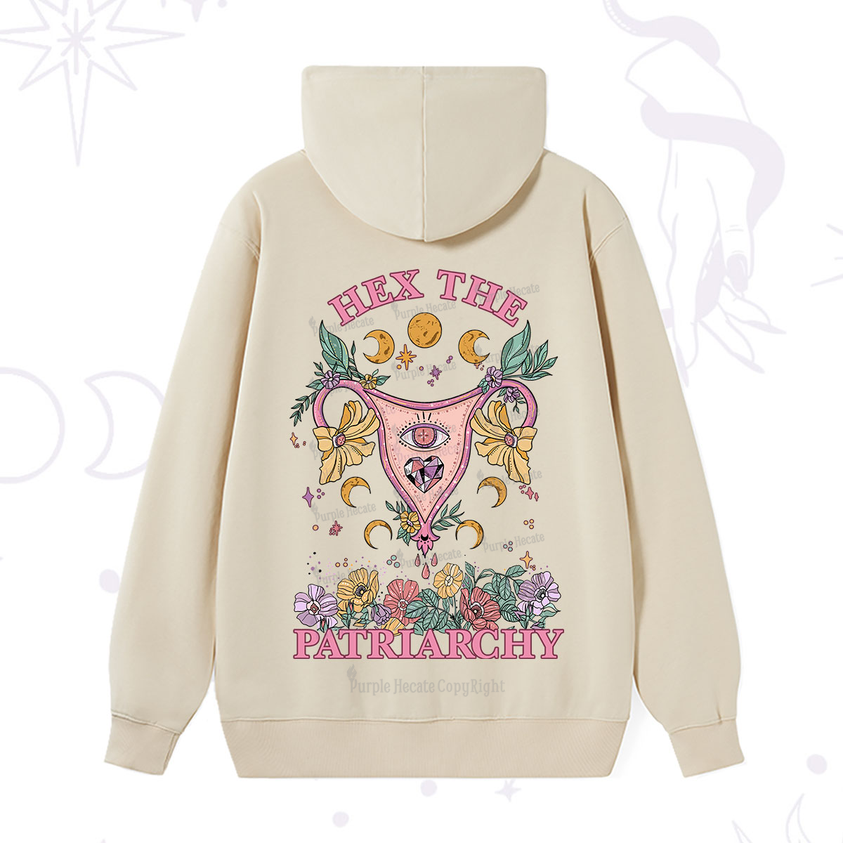 Purplehecate Hex the Patriarchy Feminist Power Hoodie
